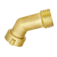 45 Degree Water Hose Elbow Adapter for RV with Easy Grip Connector Copper Material Quick Coupling for Gardens Homes