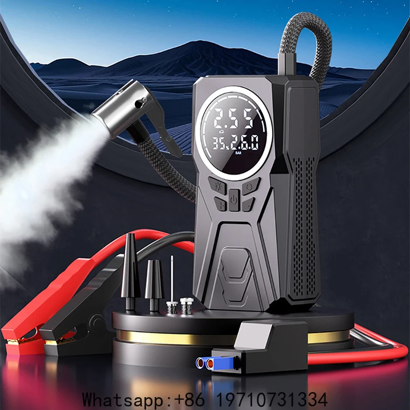 Compressor Digital Cordless Car Tyre Inflator Car Jump Starter Portable Car Tire Inflator Portable Air Compressor Air Pump