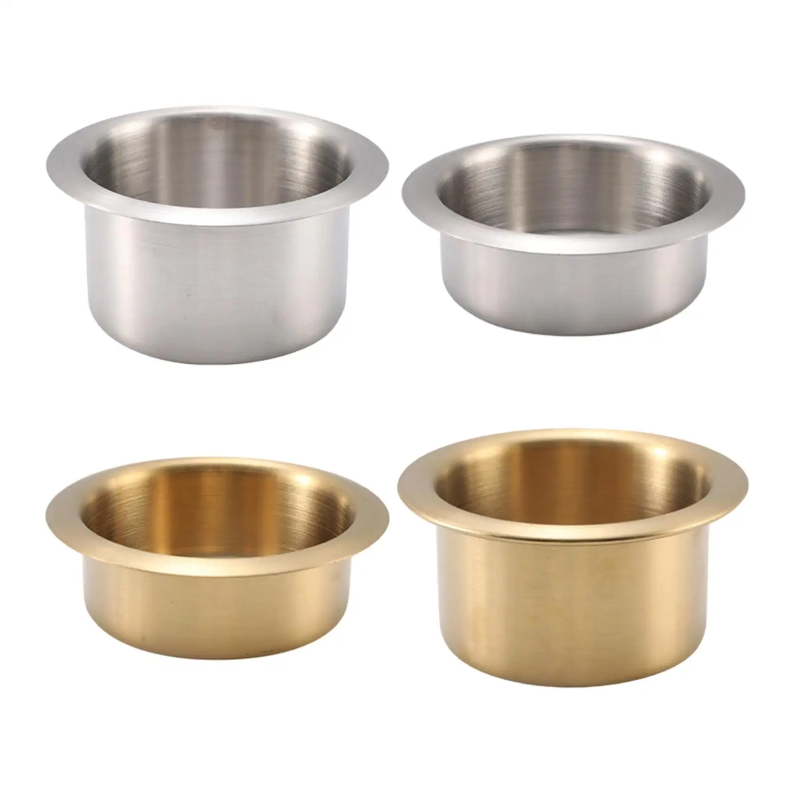 Porte-gobelet encastrable pour yacht, bateau, en acier inoxydable argenté, pour table, canapé, table basse, voiture, yacht