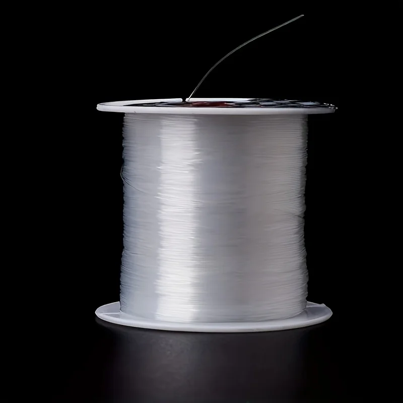 2PCS Elastic Beading Thread-Transparent Monofilament Line for DIY Jewelry Making,Bracelet,Necklace,Fishing Line-Durable,Bendable