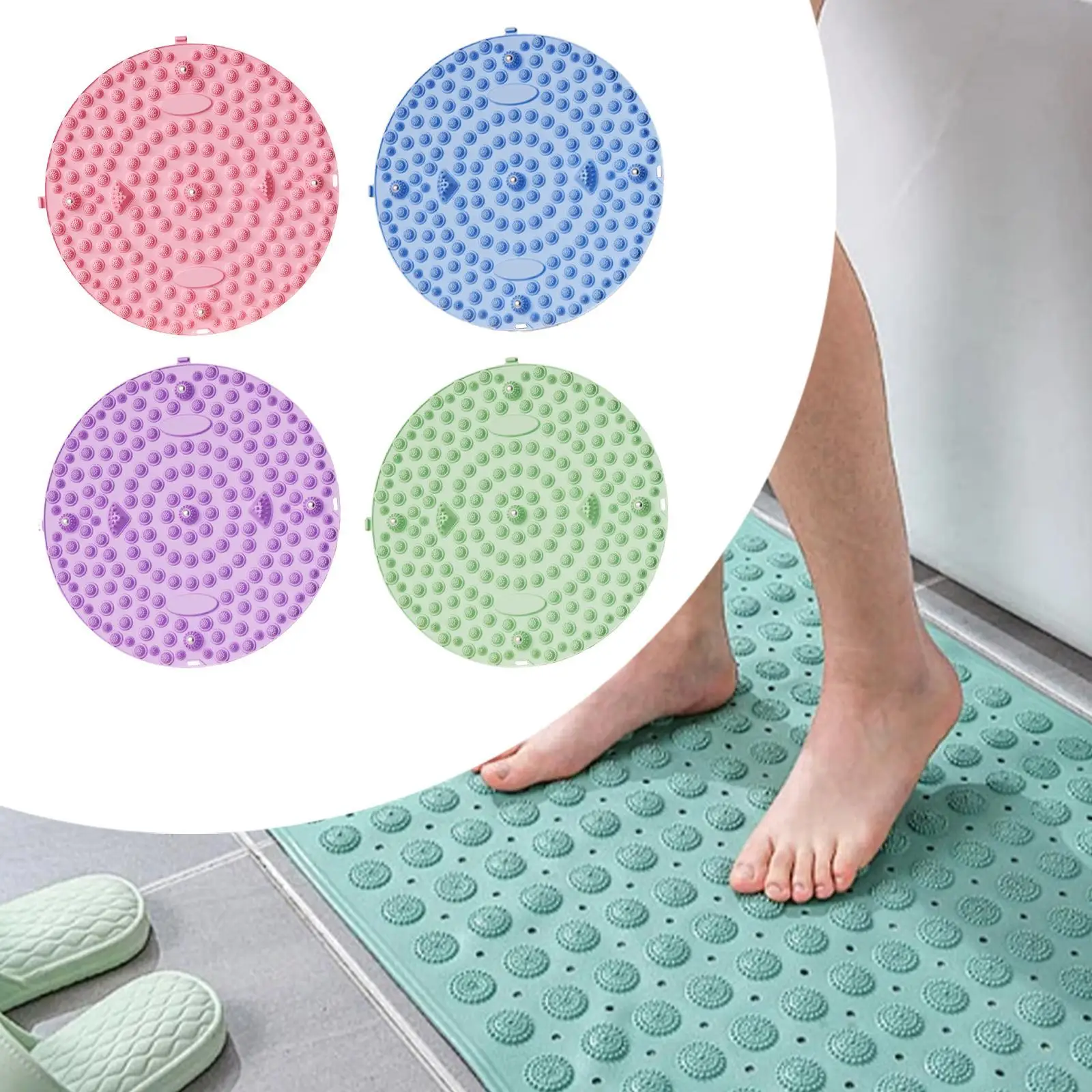 Foot Massage Mat Portable Relaxation for Long Sitting Workers Ergonomic Compact Acupressure Mat for Gym Fitness Travel Household