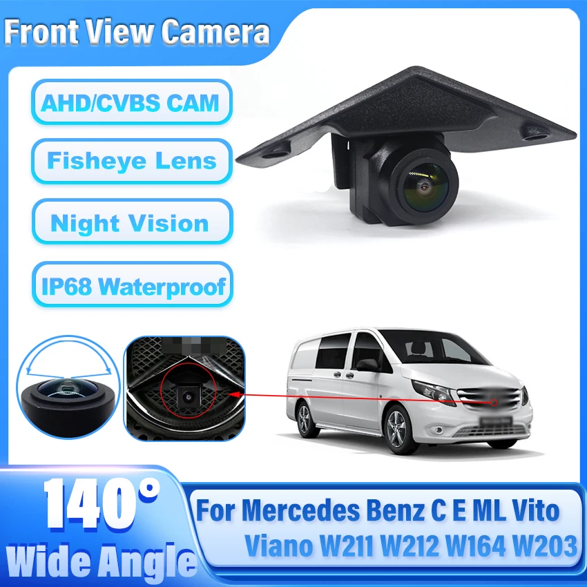 

CCD HD 1080P Автомобильная камера с логотипом переднего вида для Mercedes Benz C E ML Vito Viano W211 W212 W164 W203 W204 W205 W639 W209 W447