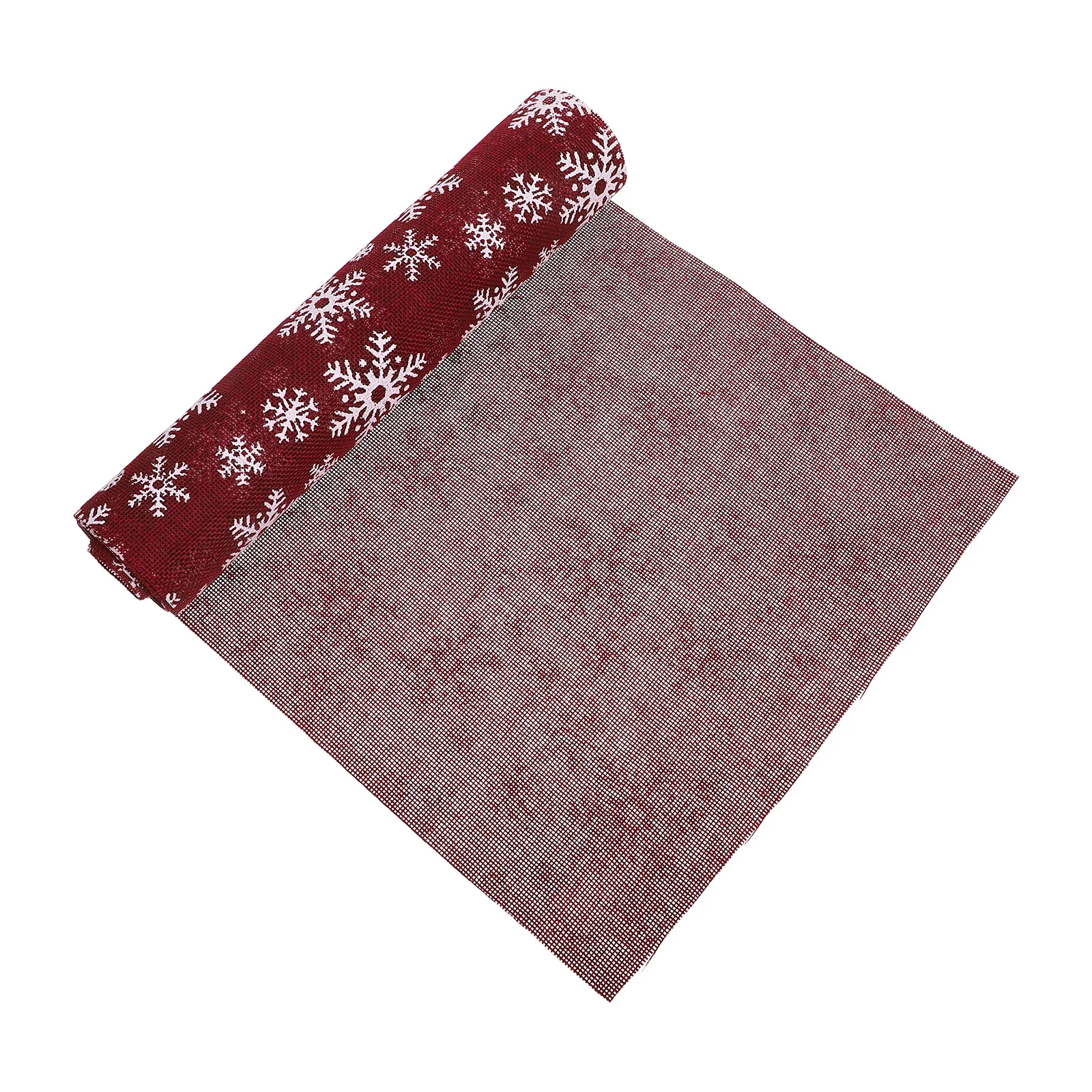 

Snowflakes Table Runner Red White Snowflake Design Polyester Christmas Dining Table Decoration 106.11 X 11 Inch Holiday Party