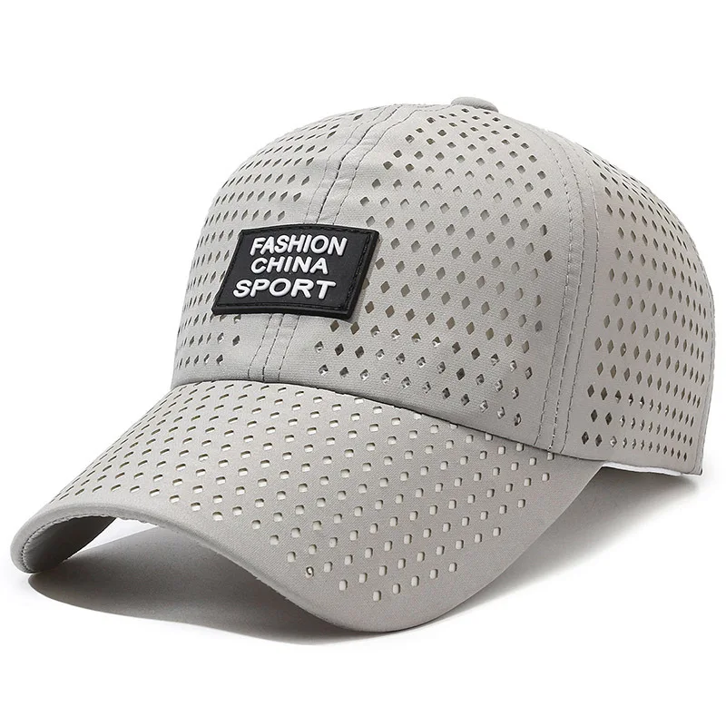 2023 China New Breathable Mesh Cap Diamond Perforated Quick-Drying Baseball Cap Outdoor Sports Cap Visor Cap For Men Women