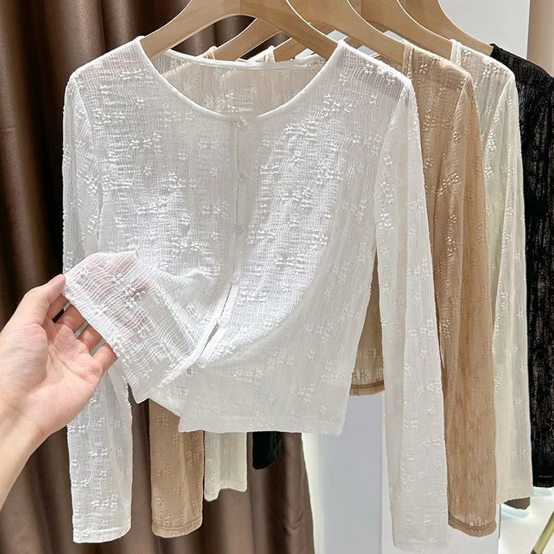 

Легкие кардиганы, женские солнцезащитные рубашки с длинными рукавами, летние накидки с открытой передней частью, корейский модный защитный вязаный свитер, одежда