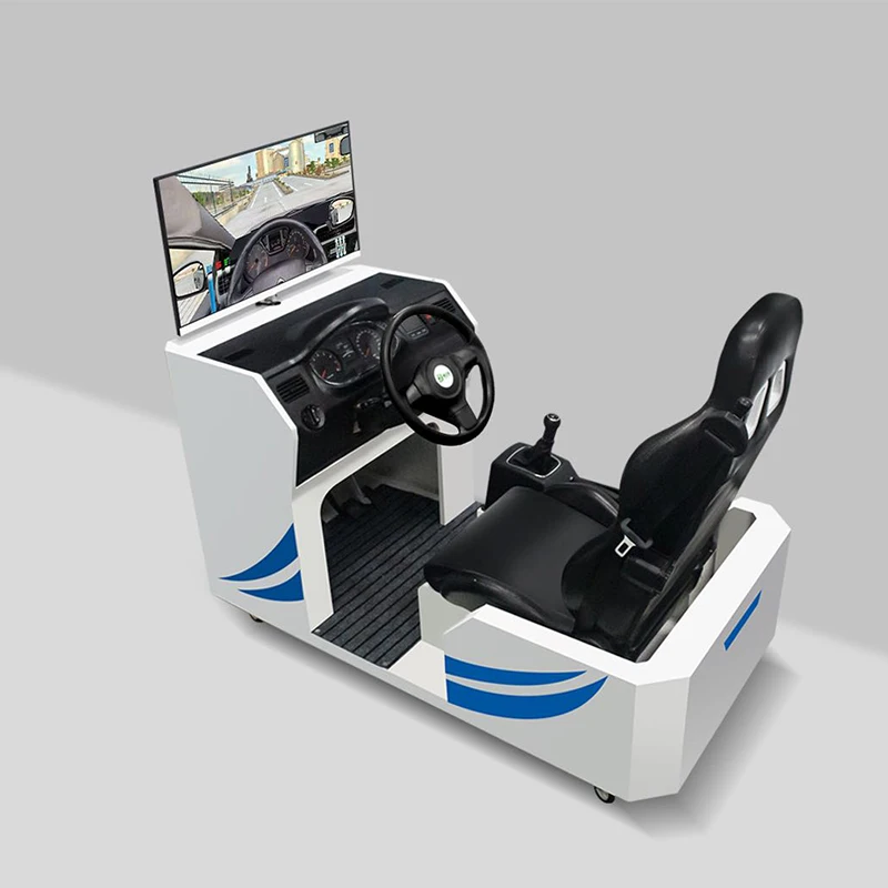 Autonomous driving school training machine Dual screen steering wheel pedal practice equipment Learner driving emulator