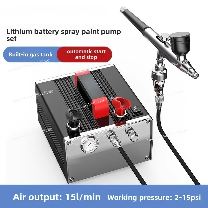 Industrial-Grade Airbrush Kit with Compressor - Acrylic Painting Multifunctional Model Coloring Spray Pen Set