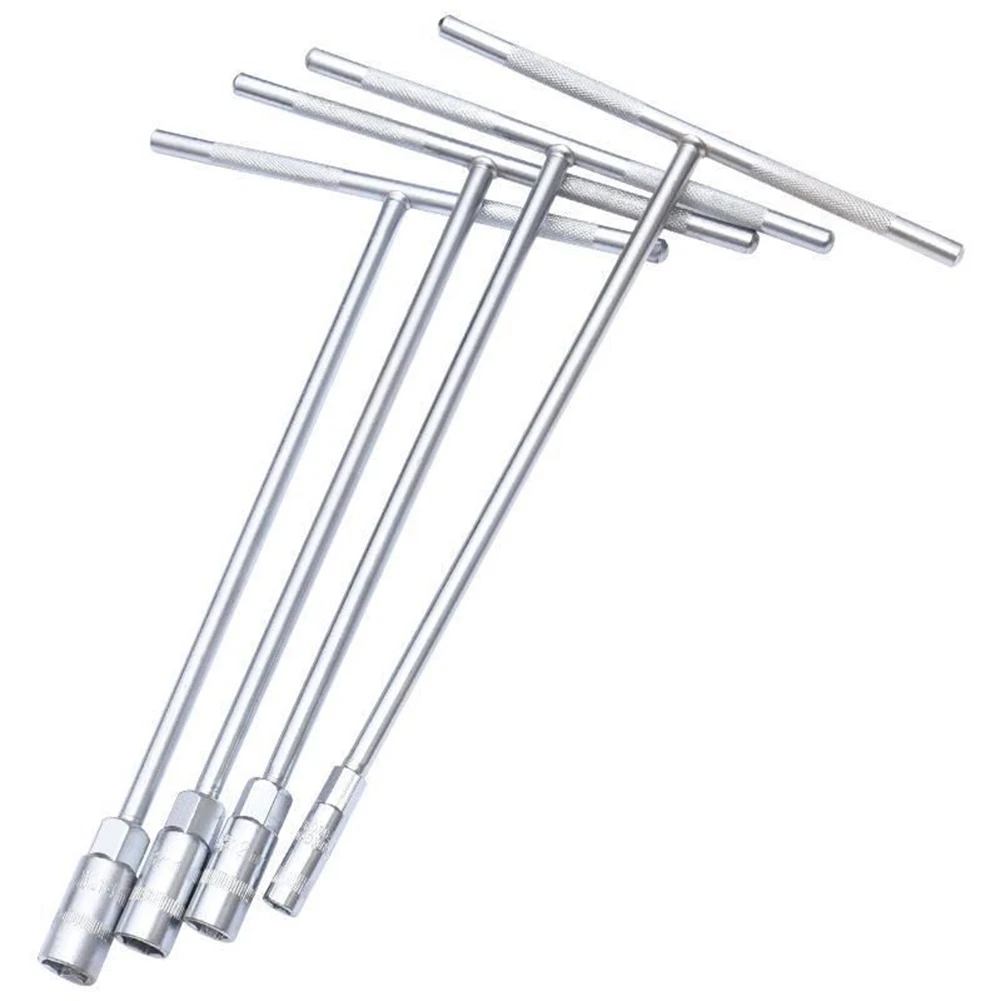 5pcs T Handle Socket Wrench Hexagon Spanner 8-14mm Hex Socket Wrench For Bike Motorcycle Repair Home Garage Workshop Hand Tools
