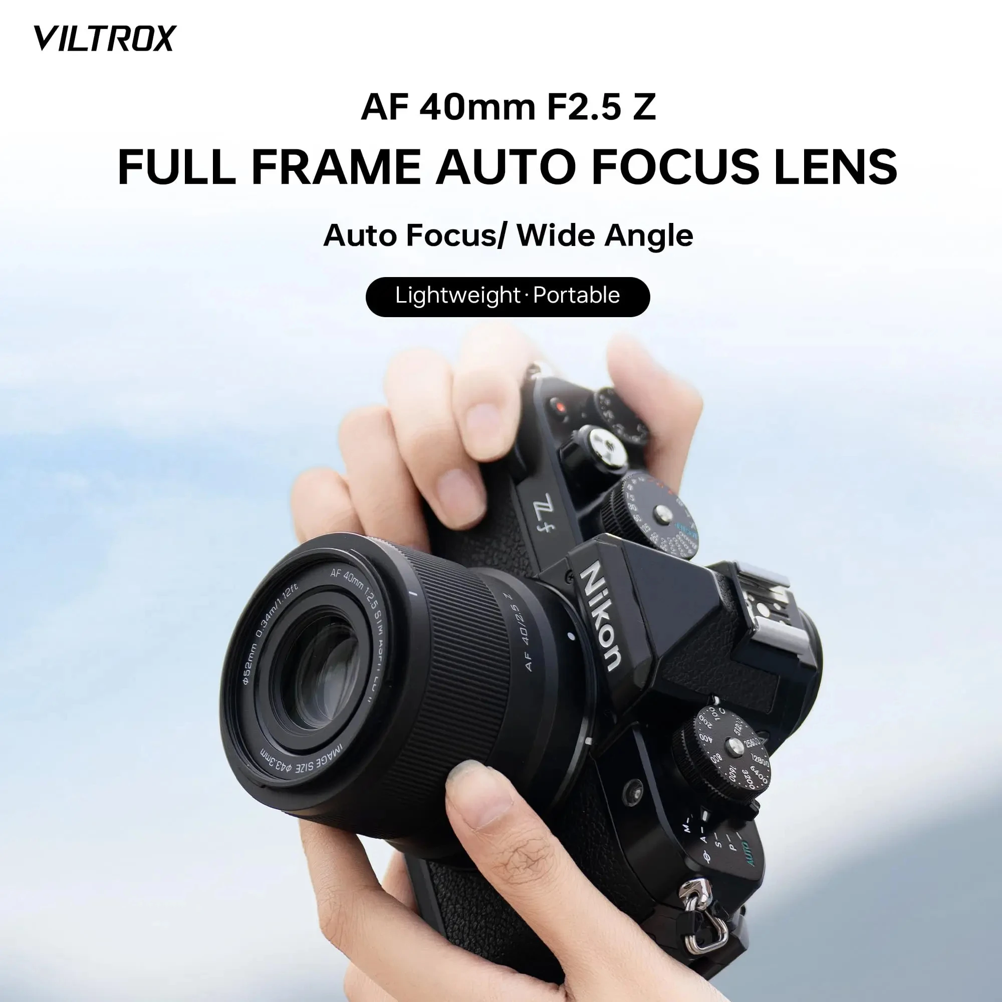Viltrox AF 40mm F2.5 Air E/Z/L Mount Full Frame Portrait Lens for Nikon Sony Cameras Lens