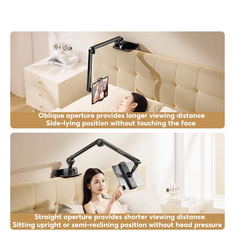 Tablet Holder Lazy Bedside Phone Holder Cantilever Clamp Suitable for iPad, Multi-functional Switch Universal Stand
