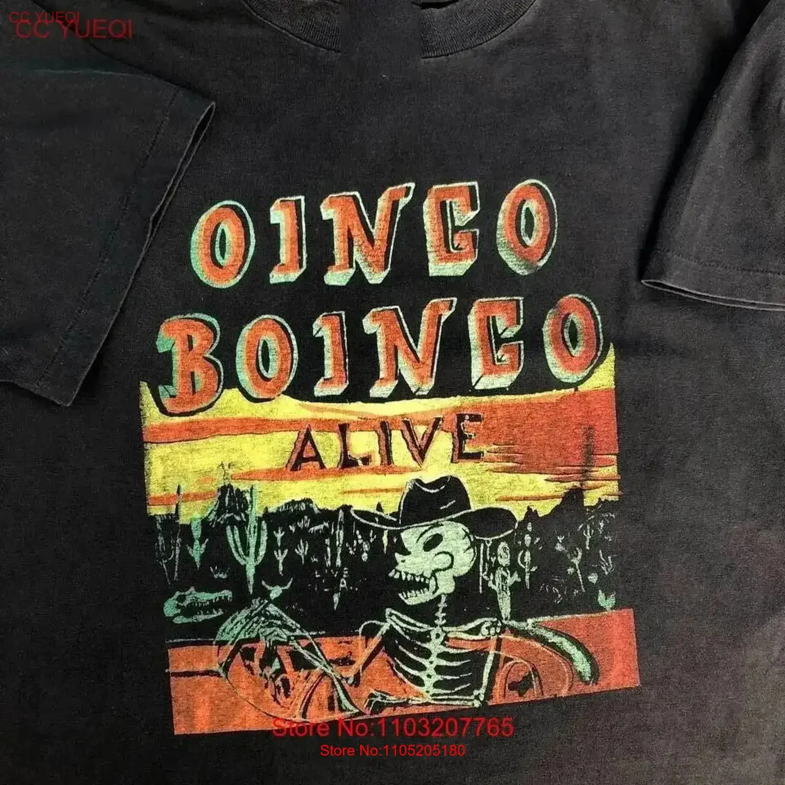 Oingo Boingo Band T Shirt Cotton For Fan vintage Washed designer clothes Stylish homme graphic Comfortable Soft vintage Washed