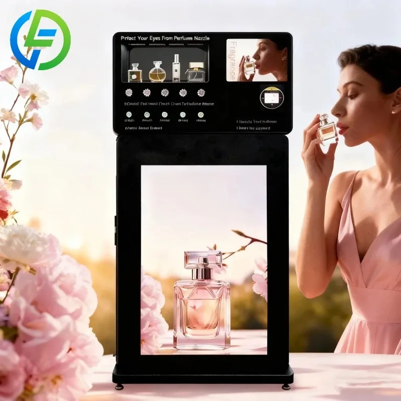 Customized Floor Standing Automatic Credit Card Perfume Spray and Sale Vending Machine for Commercial Street Shopping Mall
