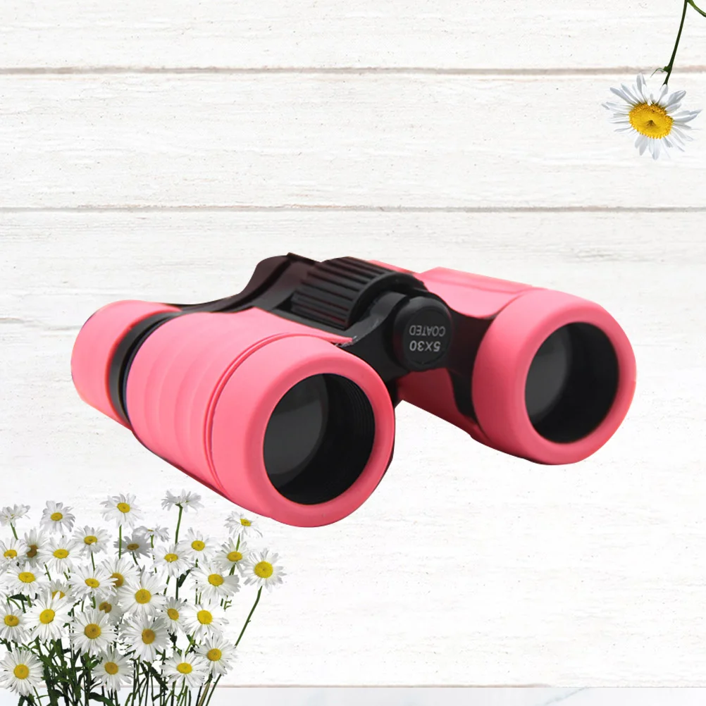 Focal Adjustable Children Telescope Toy Game Props Birthday Present for Entertaining Bird Watching (Pink)