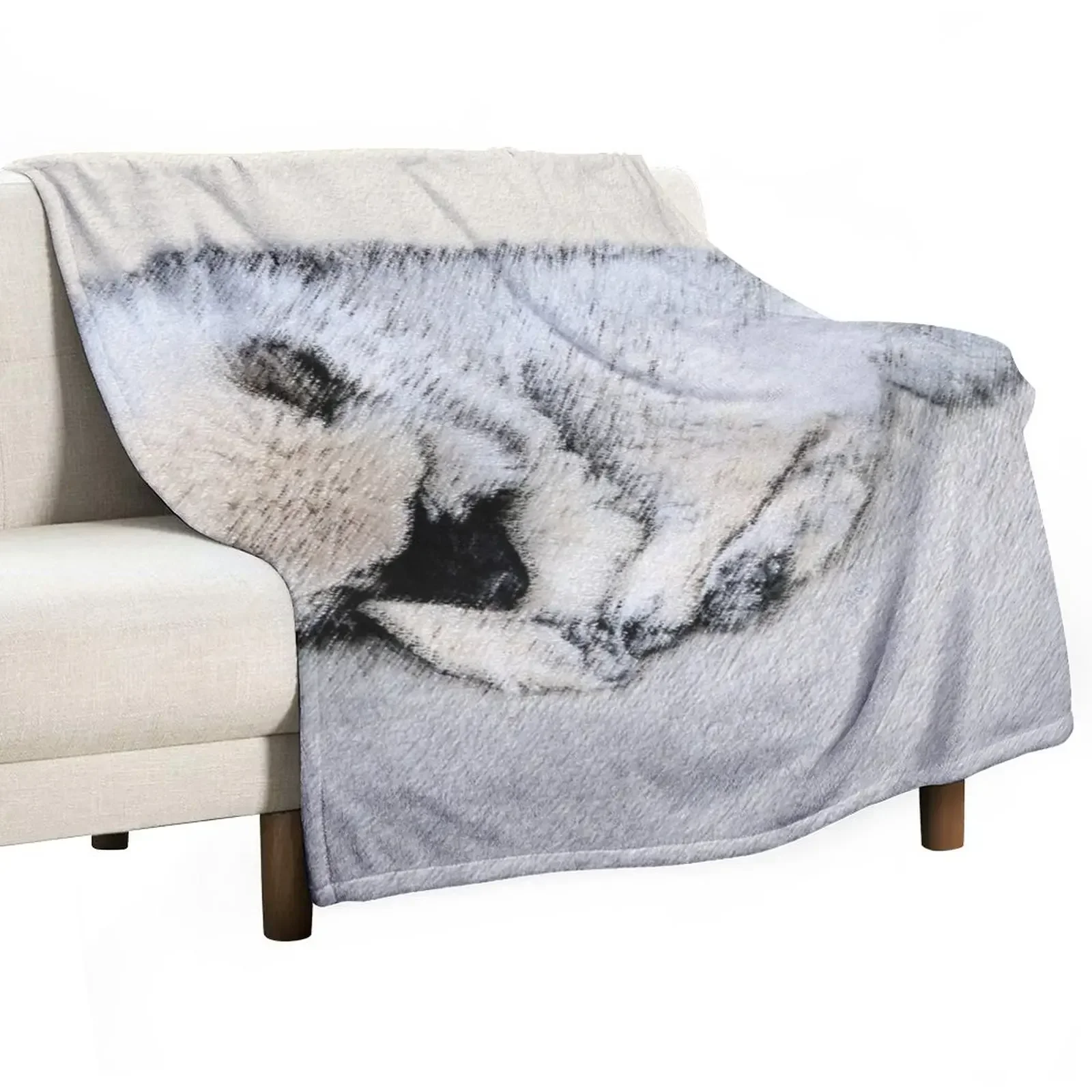 

Keeshond Puppy (Sleeping) Throw Blanket anime Travel Blankets