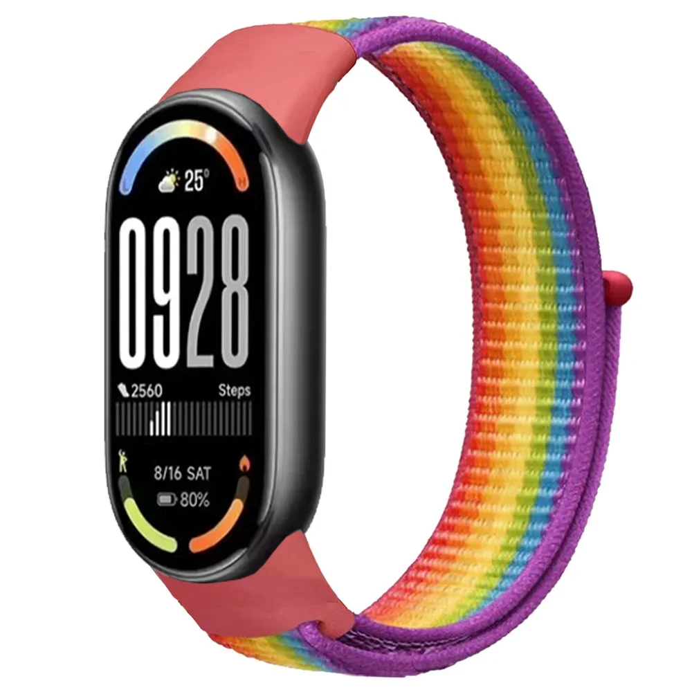 Nylon-Schlaufenarmband für Xiaomi Mi Band 10 9 8, atmungsaktives Sportarmband, Armband für Mi Band 10 9 8 Correa-Zubehör