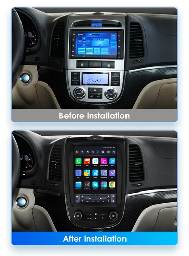 Imagen 2 del producto Hizpo-REPRODUCTOR Multimedia para coche estilo Tesla, autorradio 2DIN con navegación GPS, Carplay, estéreo, vídeo, para Hyundai Santa Fe 2 2006 2007-2012
