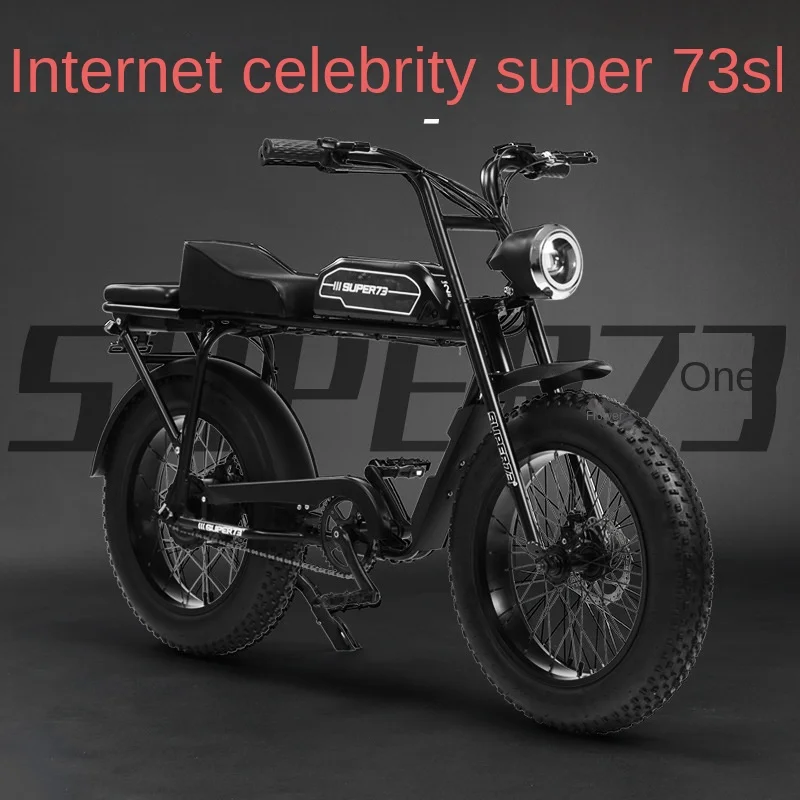 

48V Fashion Electric Bicycle Retro Off road Motorcycle Flat Shift Variable Speed Fat Tire Electric Vehicle