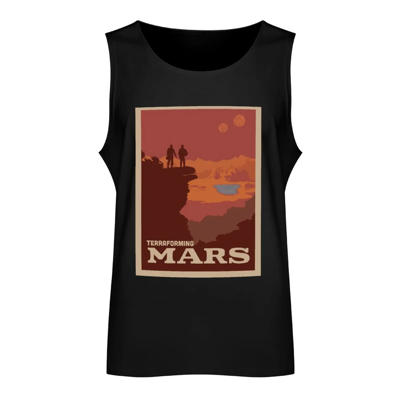 Terraforming Mars Board Game - Minimalist Travel Poster Style - Gaming Art - Board Games Tank Top