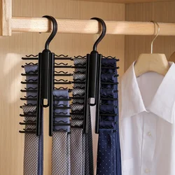 Adjustable Tie Storage Rack Rotating Household Tie Shelf Belt Silk Scarf Holder Cabinet Organizer Hangers Rack