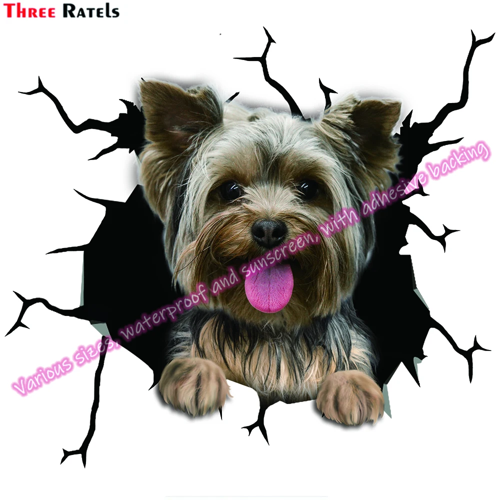 

Three Ratels BV Yorkshire Terrier Stickers And Decals for Refrigerator Switch Decoration Vinyl Waterproof Material