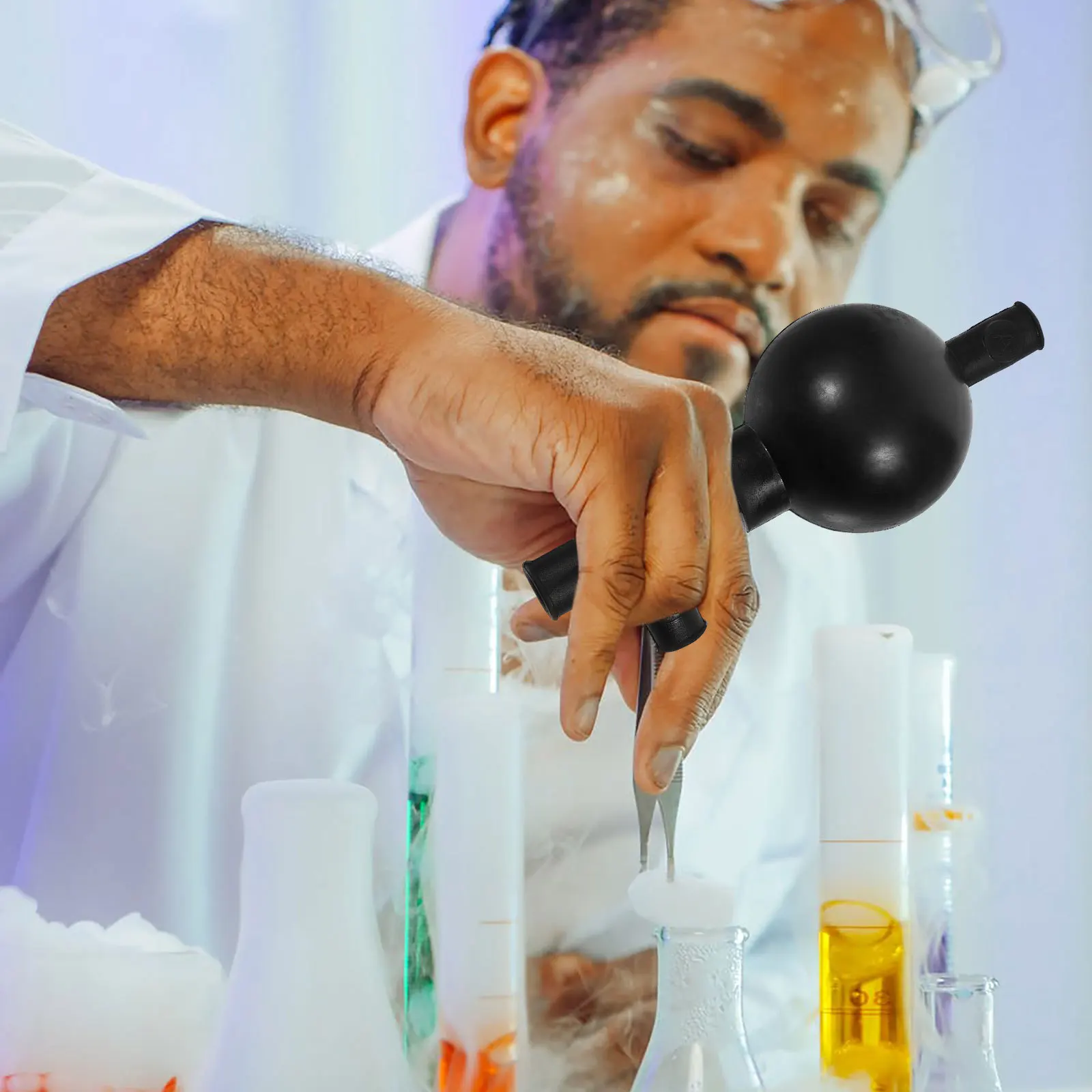 

Quantitative Suction Bulb Three-Way Valve Silicone Pipette Filler Lab Suction Device For Liquid Extraction Laboratory