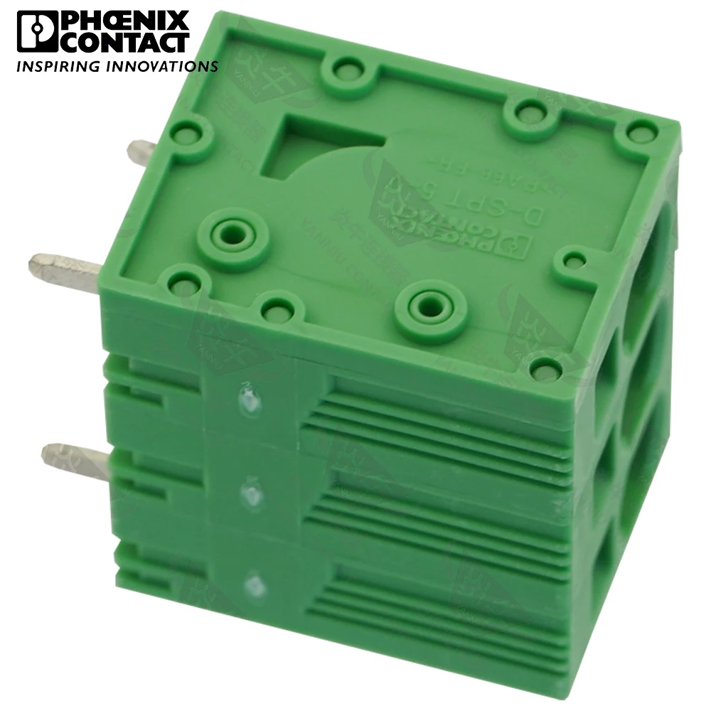 7.5mm Original Genuine Phoenix Contact Connector PCB Screw Terminal Block 3 Pin SPT5 V 7.5 ZB 1719325 41A 1000V Zigzag Pinning W