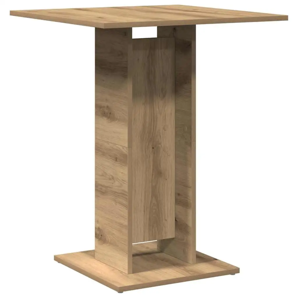 Artisan Oak Small Bistro Table Durable Engineered Wood Design for Dining and Cafe Use