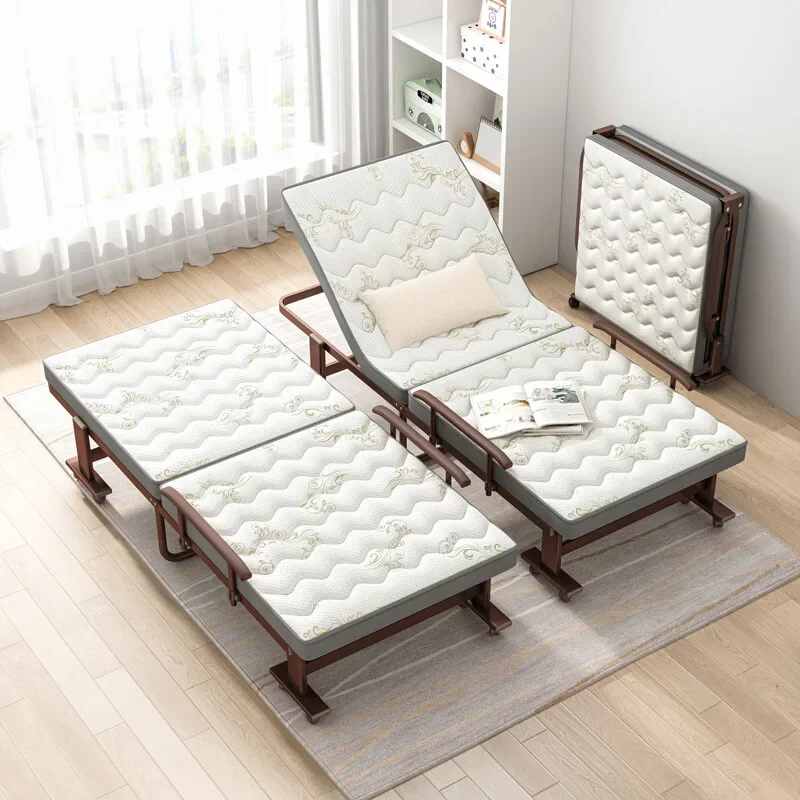 Obrázek 3: 접이식 침대 싱글 침대 시에스타 홈 성인 시에스타 침대 에스코트 휴대용 금속 해골 캠프 모던 심플 라텍스 패드 오피스 리클라이너