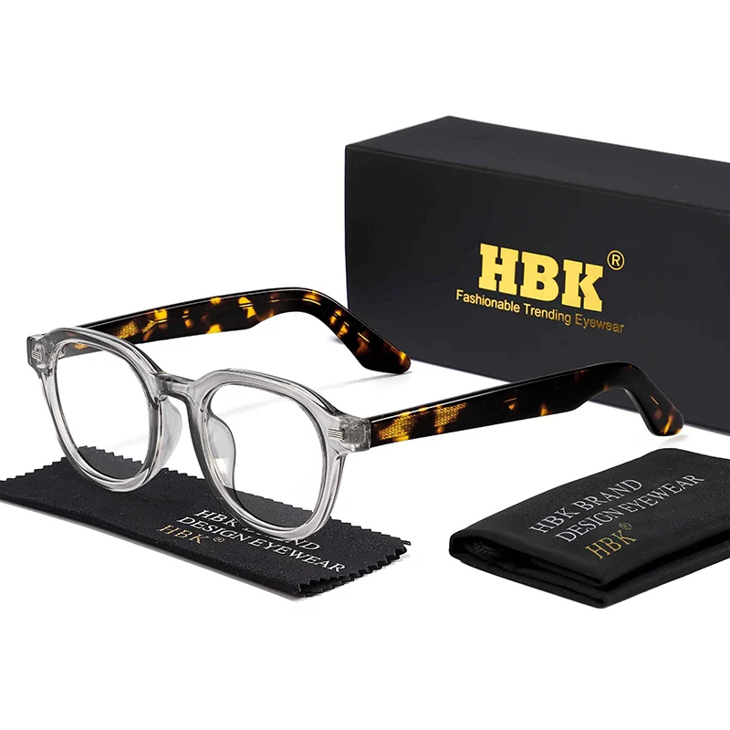 

HBK Простая мужская оправа для очков, высококачественная оправа для очков из ацетата с кончиками храмов, женская оптическая оправа для очков с защитой от синего света