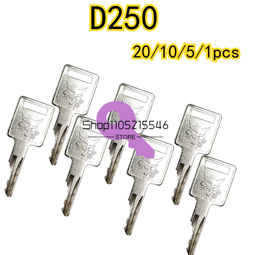 20/10/5/1pcs Bobcat Keys Applicable To S550, S185 Skid Steer Loader, Sweeper Key, S331 / S160 Excavator Key
