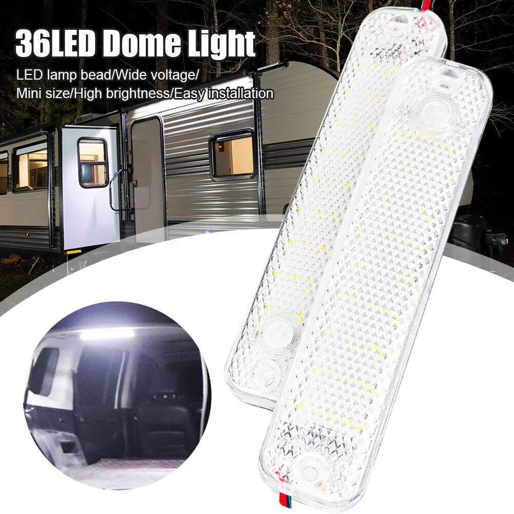 Car LED Dome Light 36LED 12V-85V Truck Interior Light With Switch Night Reading Ceiling Light For RV Motorhomes Marine W7P5