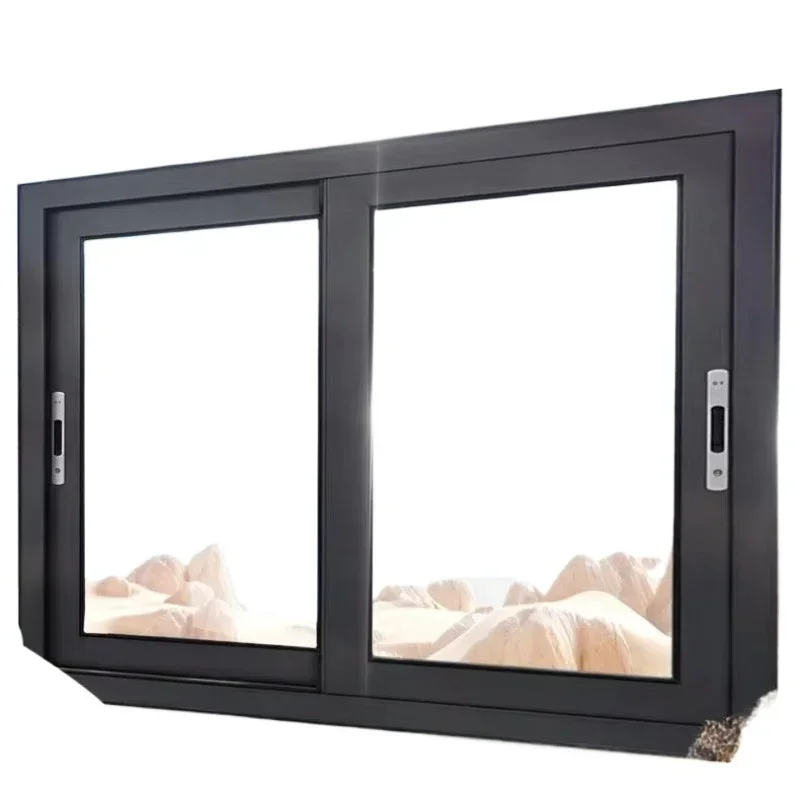 Heat Insulation Aluminum Sliding Windows Double Glazed Sliding Windows /Hurricane Proof Window Aluminium