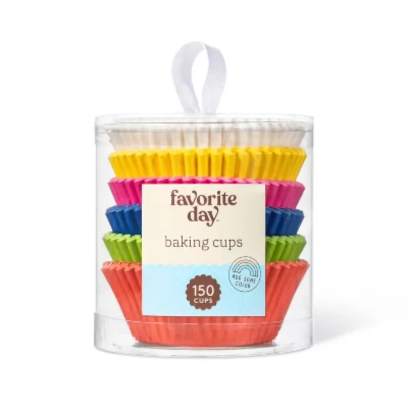Rainbow Colored Baking Cups, 150 Count, Paper Cupcake Liners