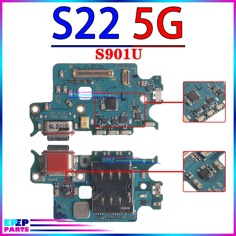 Puerto de carga Usb para Samsung Galaxy G991 G996 G998 G990 S901 S906 S908 B U N S21 S22 Fe Plus, módulo de placa de carga Ultra