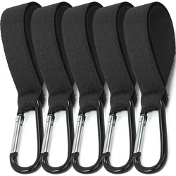 10/1pcs Baby Stroller Hooks Buckle Clip Self Adhesive Aluminum Alloy Carabiner Cart Organizer Multifunction Trolley Hanger Hook