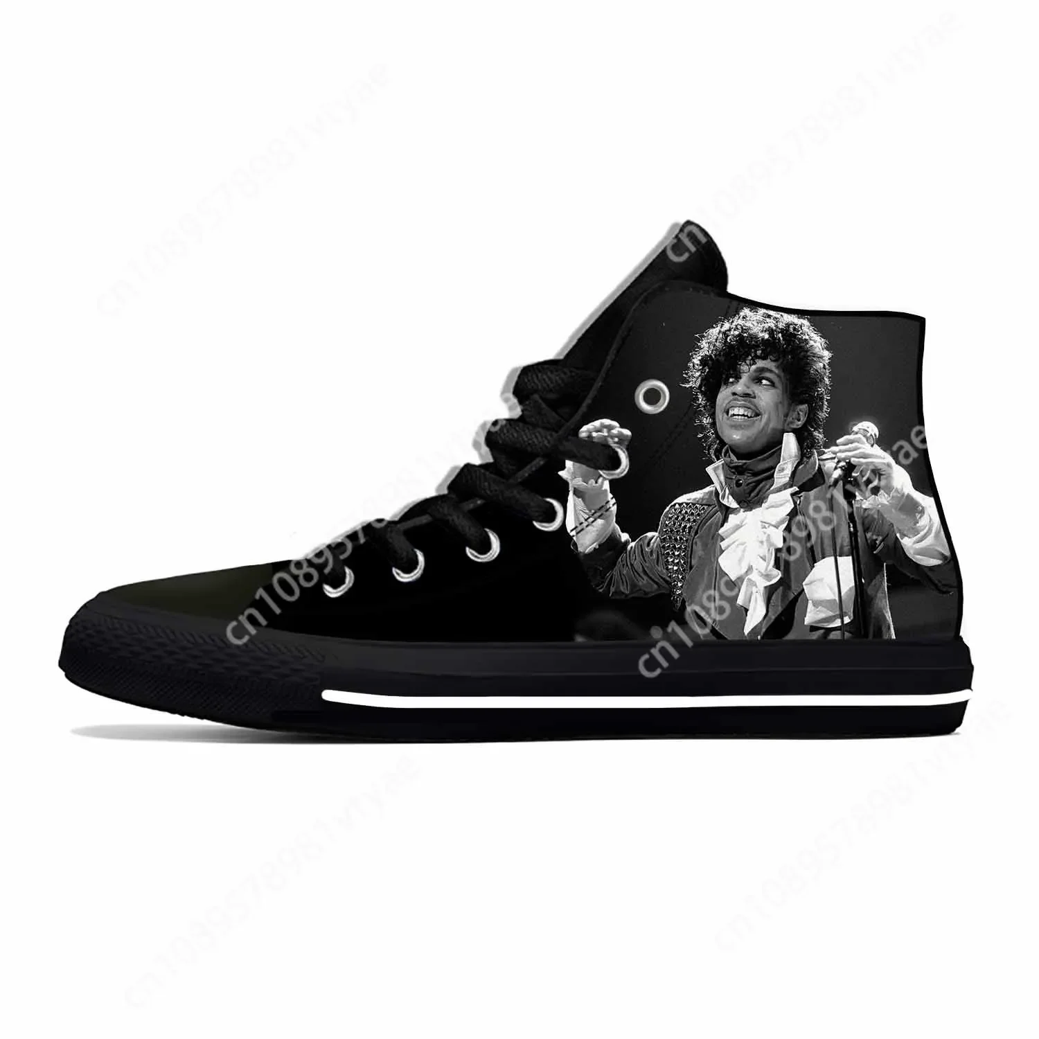 Hot Music Singer Prince Rogers Nelson Purple Rain Casual Shoes High Top Lightweight Breathable Mens Womens Teenager Sneakers