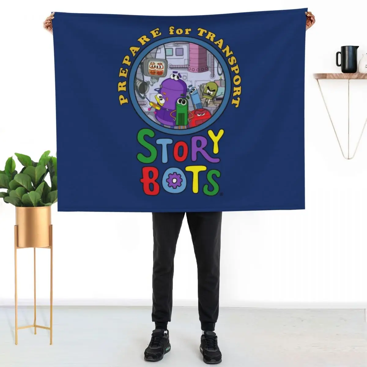 Prepare for Transport with Story Bots! Throw Blanket Giant Sofa Soft Beds Summer christmas gifts Travel Blankets