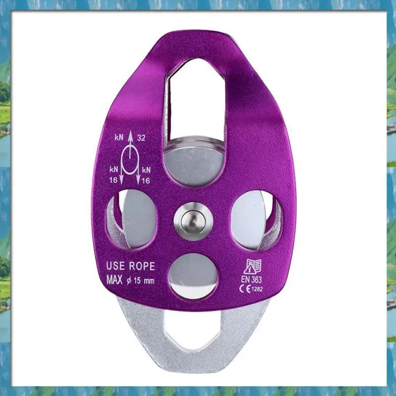 

Двойной блок-ролик для подъемных систем, спасательных работ, буксировки, альпинизма, подъемник, аксессуары для альпинизма на открытом воздухе