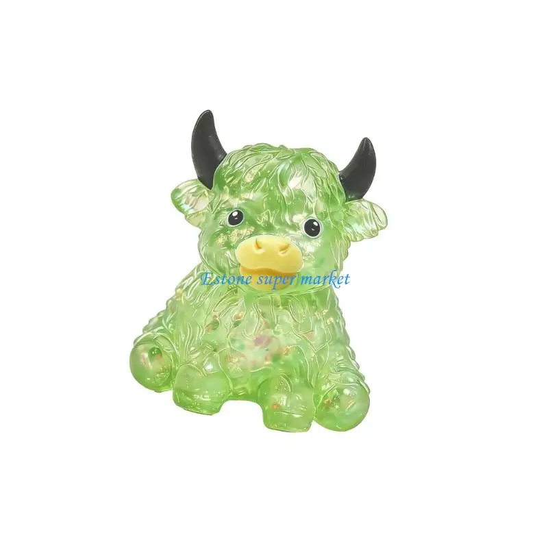 090B Cow Toy Soft Elastic Hand Therapy Toy Slow Rebounding Sensory Stress Relief For Office Travel Home Relaxing