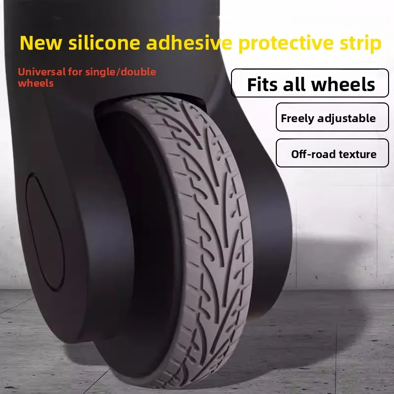 Self-Adhesive Rubber Protection Cover for Lage Wheels Universal Single Double Wheel Suitcase Chair Silent Rubber Sve