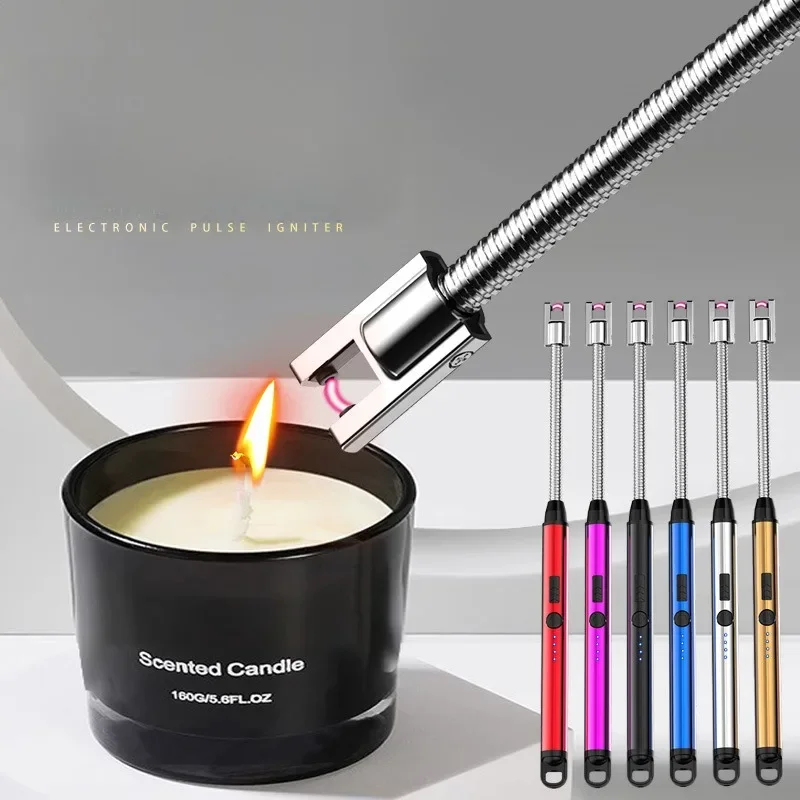 

New 360° Electric Arc BBQ Lighter USB Windproof Flameless Plasma Ignition Long Kitchen Lighters Gas Lighter for Candle Gas Stove