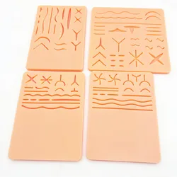 Silicone Surgical Suture Kit Pad Skin Suture Practice Traumatic Simulation Wounds Training Teaching Model Reusable