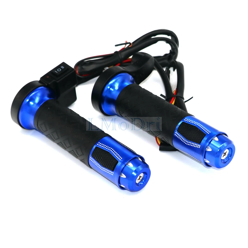 Lmodri-manopla para motocicleta atv, punho aquecido elétrico, guidão de 22mm, 7/8 polegadas, aquecedor de mão, alumínio, 12v