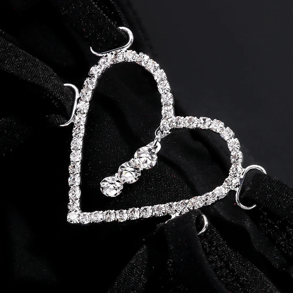 Heart Thong Swimsuit Panty Woman Bikini G String Rhinestone Night Erotic Fahion New Party Gifts Sexy Panties Female Body Outfits image 5