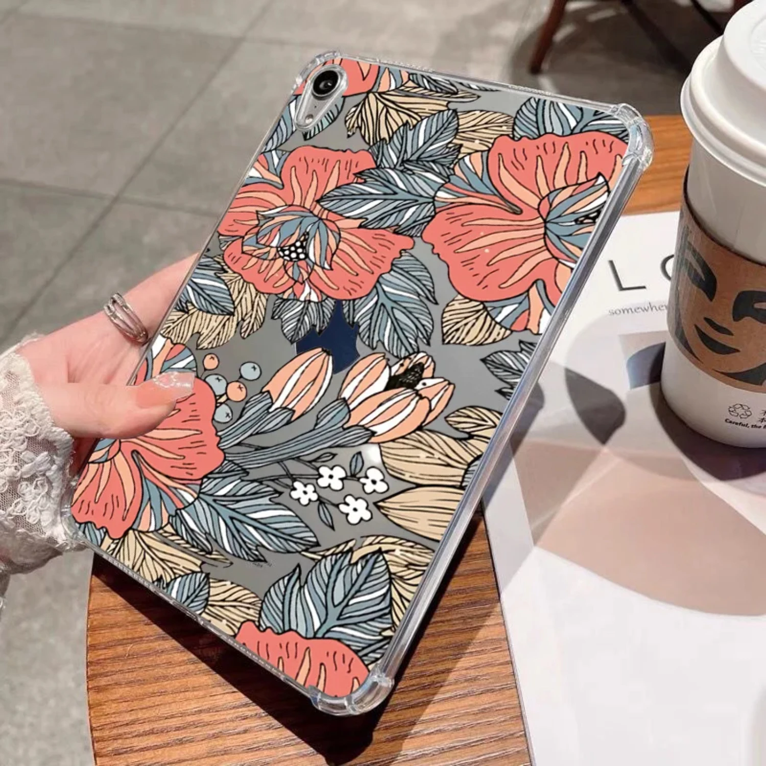 Tab S6 Lite Case Tab A8 S9 11 S7 S9 FE S7 S8 Plus 12.4 ''  A7 Lite A9 Plus Retro Gorgeous Flowers Cover