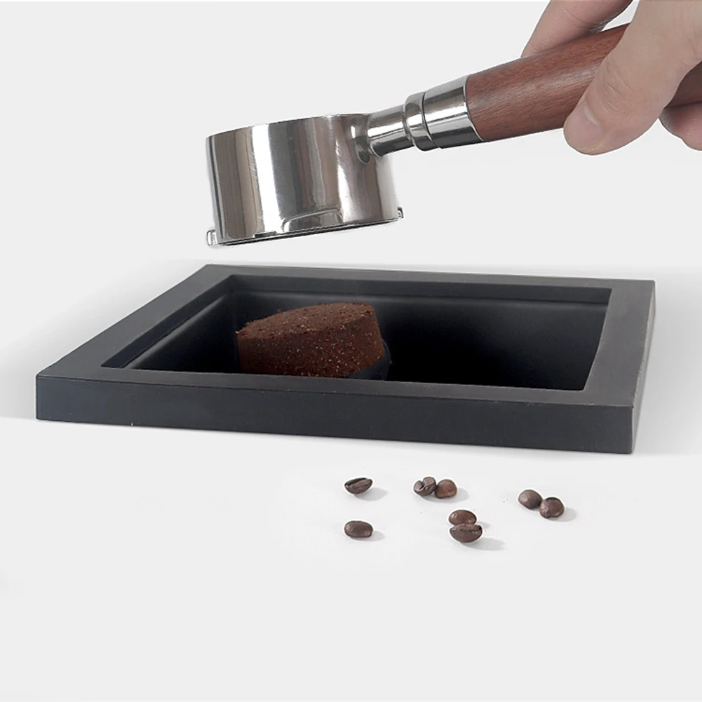 Stainless Steel Coffee Knock Box - Bottomless Embedded Flat Mouth Ground Coffee Bin Disposal Box Espresso Knock Box