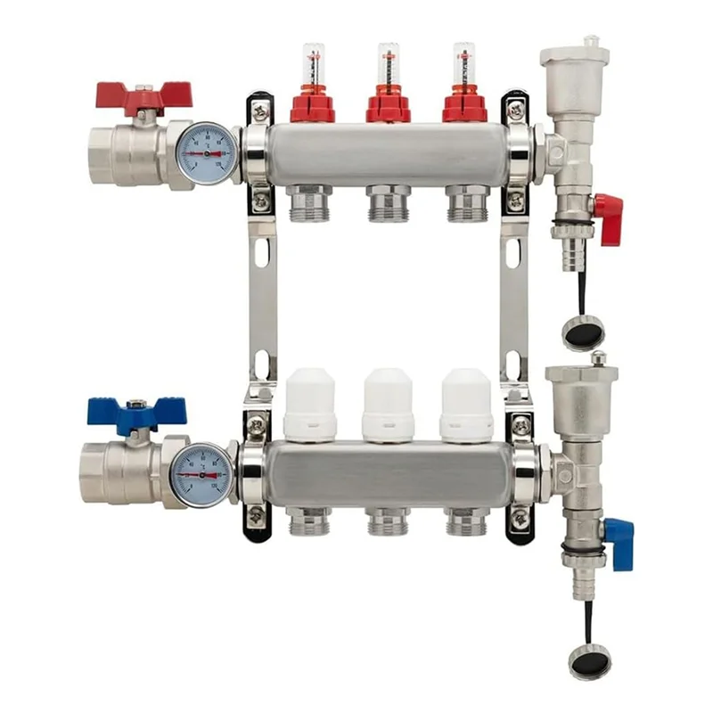 

18 Pcs Underfloor Heating Manifold Flow Meter, Visual Flow Monitoring Regulator For Underfloor Heating Systems(1/2)-A68E