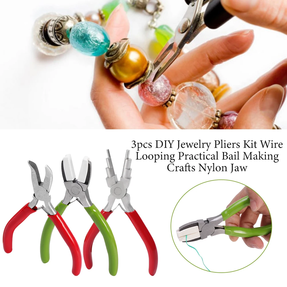 Flat Curved Nose Pliers Ring Looping Wire Looper Split DIY Ring Jewelry Making Six-segment Hand-wound Modeling Pliers