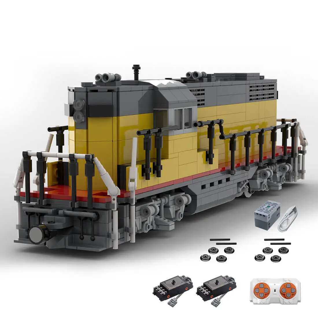 

Custom MOC-79698 Union Pacific GP9 Train Model with Dual Motor (1284 Parts)