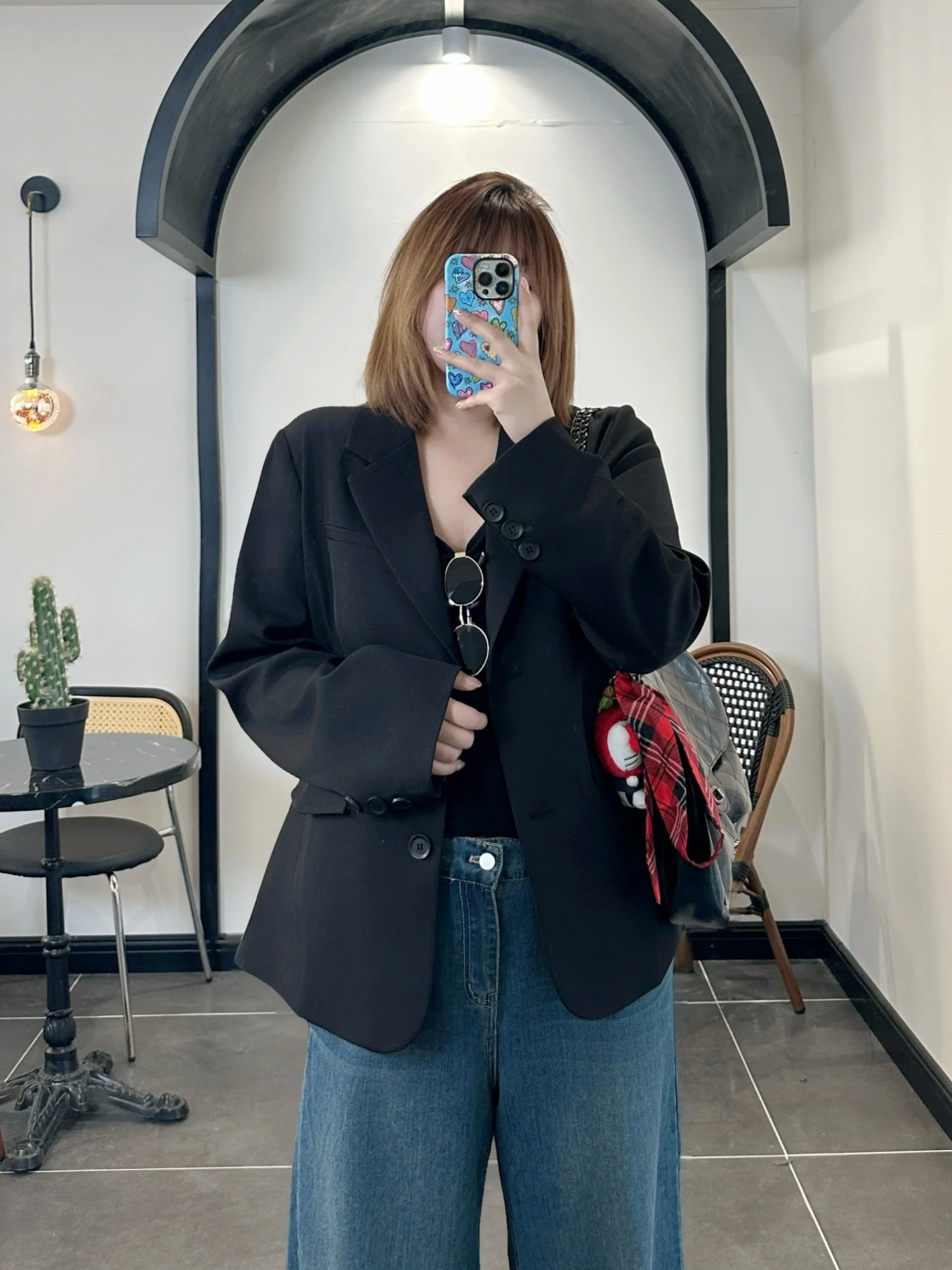 

plus Size Women's Casual Loose Suit Jacket Elegant Spring New Style Slimming Outerwear for Pear Body Types Long Sleeve